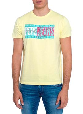 Camiseta Pepe Jeans Mark Amarillo Para Hombre