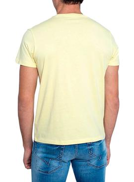 Camiseta Pepe Jeans Mark Amarillo Para Hombre