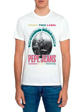 Camiseta Pepe Jeans Matt Blanco Para Hombre