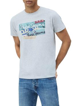 Camiseta Pepe Jeans Mig Gris Para Hombre