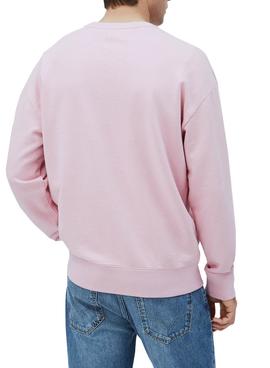 Sudadera Pepe Jeans Malik Rosa Para Hombre 