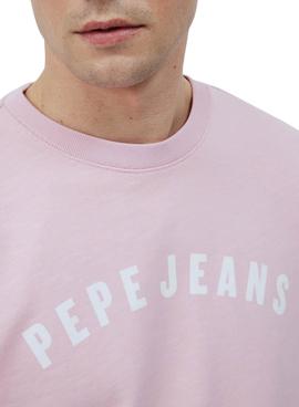 Sudadera Pepe Jeans Malik Rosa Para Hombre 