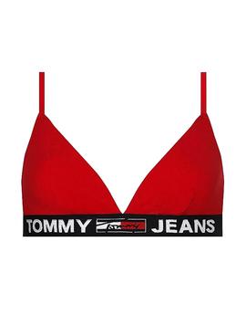 Top Tommy Jeans Triangle Rojo Para Mujer