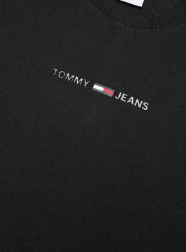 Camiseta Tommy Jeans Gel Linear Negro Para Hombre