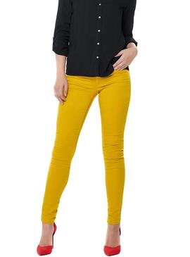 Pantalon Only Rain Dorado