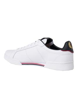 Zapatillas Fred Perry Leather Blanco Para Hombre 