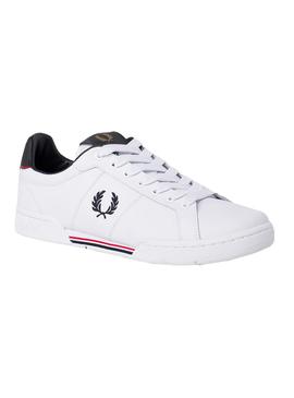 Zapatillas Fred Perry Leather Blanco Para Hombre 