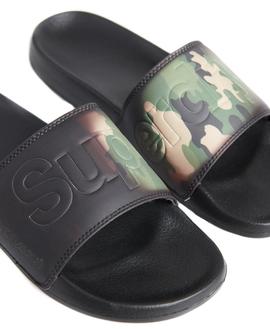 Chanclas Superdry Magic Camo Negro Para Hombre