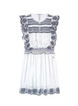 Vestido Jeans Jackie Blanco Niña