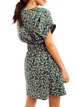 Vestido Naf Naf Estampado Verde Para Mujer