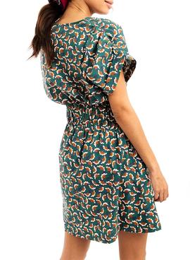 Vestido Naf Naf Estampado Verde Para Mujer