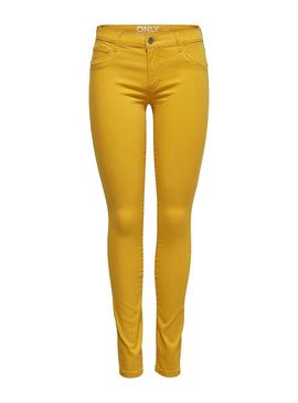 Pantalon Only Rain Dorado