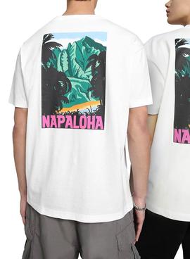 Camiseta Napapijri S-Alhoa Blanco Hombre Mujer