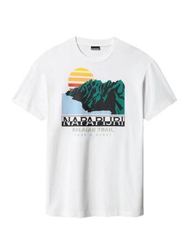 Camiseta Napapijri Alhoa Blanco Hombre Mujer