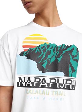 Camiseta Napapijri Alhoa Blanco Hombre Mujer