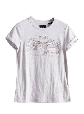 Camiseta Superdry Embroidery Blanco Para Mujer