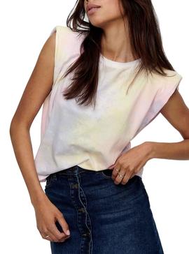 Camiseta Only Amy Padded Blanco Para Mujer