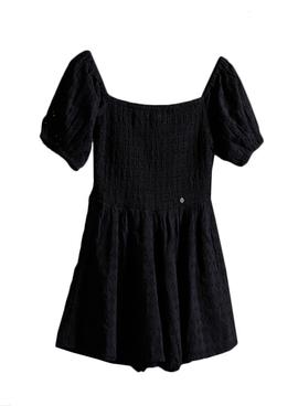 Vestido Superdry Broderie Negro Para Mujer