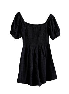 Vestido Superdry Broderie Negro Para Mujer