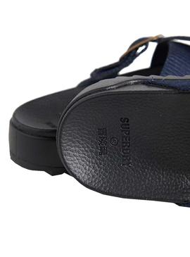 Sandalias Superdry Square Azul Marino Para Mujer