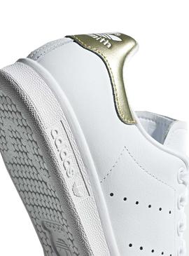 Zapatillas Adidas Stan Smith Blanco Dorado Mujer