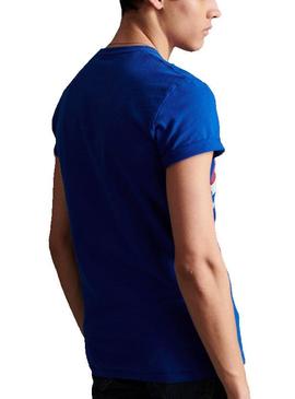 Camiseta Superdry Vintage Organic Azul Para Hombre