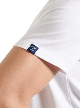 Camiseta Superdry Basic Logo Blanco Para Hombre