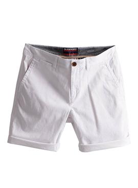 Bermuda Superdry International Blanco Para Hombre