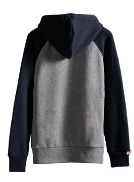 Sudadera Superdry Ol Classic Raglan Gris Hombre