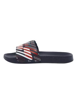 Chanclas Superdry Aop Pool Azul Marino Para Hombre