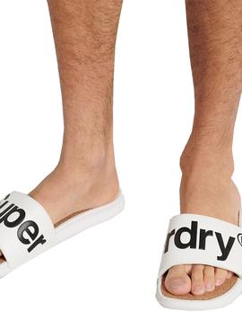 Chanclas Superdry Cork Crewe Blanco Para Hombre