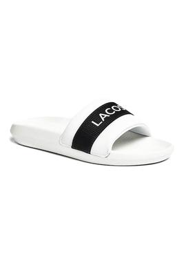 Chanclas Lacoste Croco Slide Blanco Para Mujer