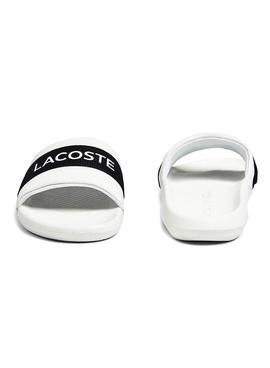 Chanclas Lacoste Croco Slide Blanco Para Mujer