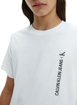 Camiseta Calvin Klein Vertical Blanco para Hombre