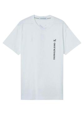 Camiseta Calvin Klein Vertical Blanco para Hombre