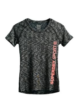 Camiseta Superdry Pigment Negro Para Mujer
