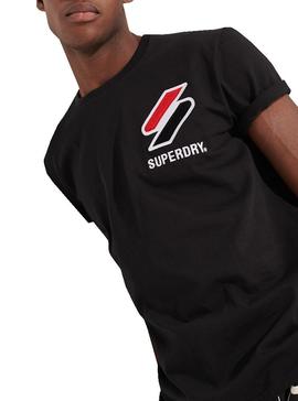 Camiseta Superdry Sportstyle Negro Para Hombre