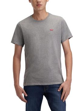 Camiseta Levis Original Gris Para Hombre