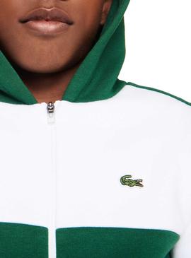Chaqueta Lacoste Bicolor Verde Para Niño