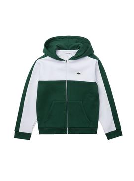 Chaqueta Lacoste Bicolor Verde Para Niño