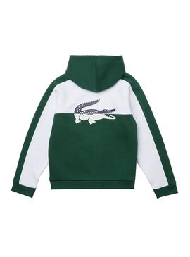 Chaqueta Lacoste Bicolor Verde Para Niño