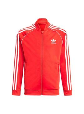 Chaqueta Adidas Track Top Adicolor Rojo Niño Niña