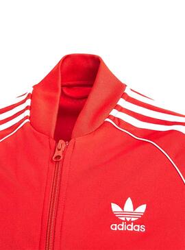 Chaqueta Adidas Track Top Adicolor Rojo Niño Niña