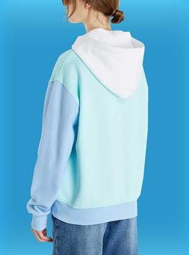 Sudadera Tommy Jeans Pastel Color Block Para Mujer