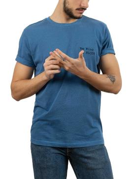 Camiseta Klout Dyed Azul Para Hombre