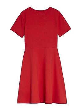 Vestido Calvin Klein Baby Terry Skater Rojo Niña