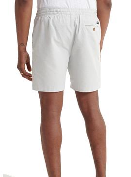 Bermuda Superdry Drawstrubg Blanco Para Hombre