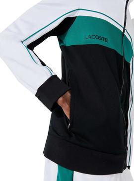 Chaqueta Lacoste Color Block Blanco Para Hombre