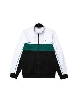 Chaqueta Lacoste Color Block Blanco Para Hombre