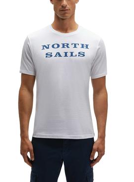 Camiseta North Sails Logo Jersey Blanco Hombre